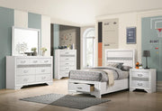 Miranda Full & Twin Storage Bed White - Theo's Factory Direct Mattress & Furniture (Columbus, OH)