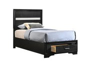 Miranda Full & Twin Storage Bed Black - Theo's Factory Direct Mattress & Furniture (Columbus, OH)