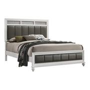 Barzini California King, E.King, & Queen Upholstered Panel Bed White - Theo's Factory Direct Mattress & Furniture (Columbus, OH)