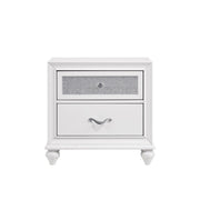 Barzini 2-drawer Nightstand White - Theo's Factory Direct Mattress & Furniture (Columbus, OH)