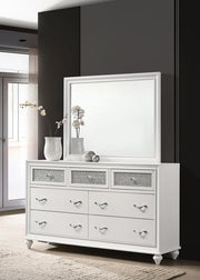 Barzini 7-drawer Dresser White - Theo's Factory Direct Mattress & Furniture (Columbus, OH)