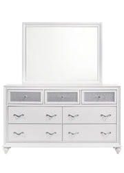 Barzini Rectangle Dresser Mirror White - Theo's Factory Direct Mattress & Furniture (Columbus, OH)