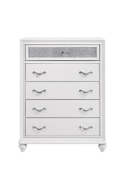 Barzini 5-drawer Chest White - Theo's Factory Direct Mattress & Furniture (Columbus, OH)
