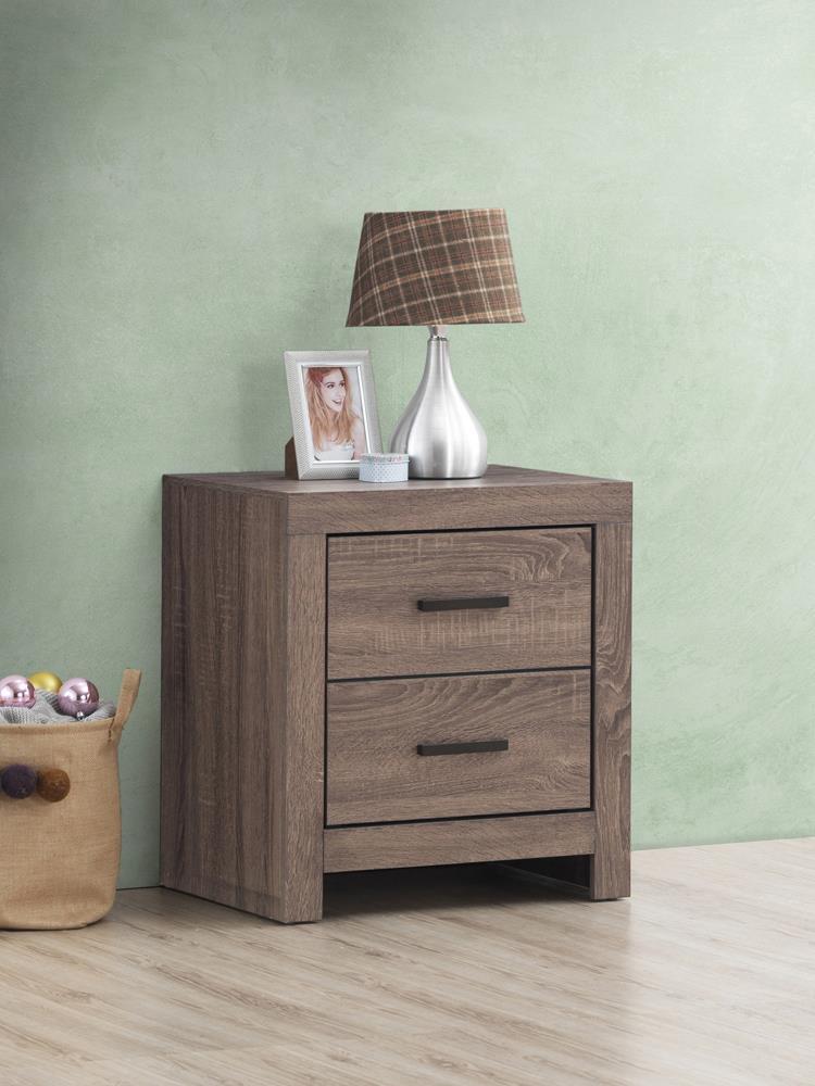 Brantford 2-drawer Nightstand Barrel Oak - Theo's Factory Direct Mattress & Furniture (Columbus, OH)