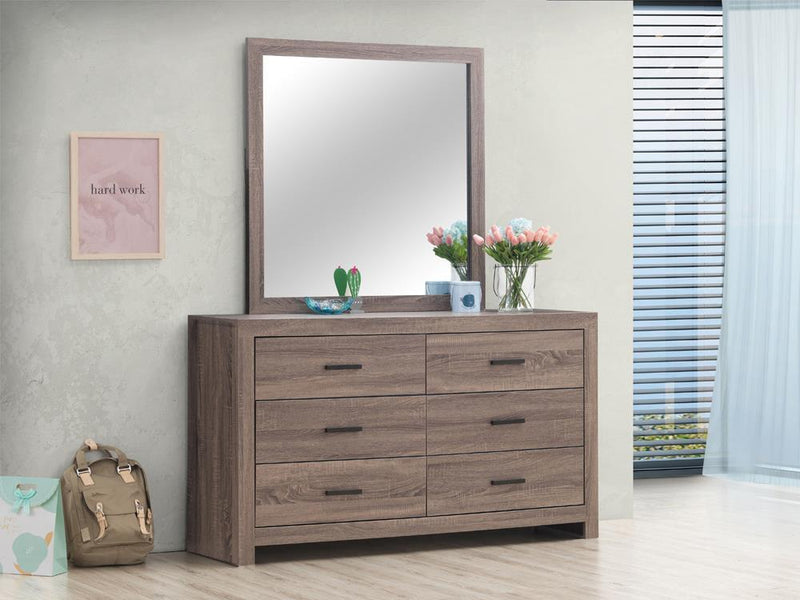 Brantford 6-drawer Dresser Barrel Oak - Theo's Factory Direct Mattress & Furniture (Columbus, OH)