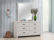 Brantford 6-drawer Dresser Coastal White - Theo's Factory Direct Mattress & Furniture (Columbus, OH)