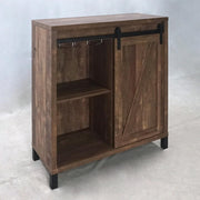 Arlington Bar Cabinet with Sliding Door Rustic Oak - Theo's Factory Direct Mattress & Furniture (Columbus, OH)