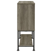 Claremont Sliding Door Bar Cabinet with Lower Shelf Grey Driftwood - Theo's Factory Direct Mattress & Furniture (Columbus, OH)