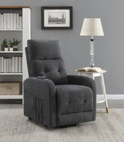 Howie Tufted Upholstered Power Lift Recliner Charcoal - Theo's Factory Direct Mattress & Furniture (Columbus, OH)