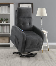 Howie Tufted Upholstered Power Lift Recliner Charcoal - Theo's Factory Direct Mattress & Furniture (Columbus, OH)