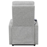 Howie Tufted Upholstered Power Lift Recliner Grey - Theo's Factory Direct Mattress & Furniture (Columbus, OH)