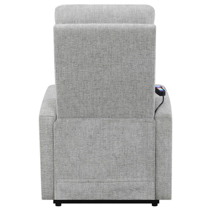 Howie Tufted Upholstered Power Lift Recliner Grey - Theo's Factory Direct Mattress & Furniture (Columbus, OH)