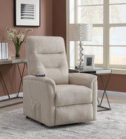 Henrietta Power Lift Recliner with Storage Pocket Beige - Theo's Factory Direct Mattress & Furniture (Columbus, OH)