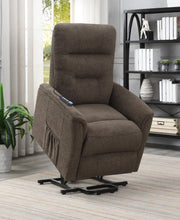 Henrietta Power Lift Recliner with Storage Pocket Brown - Theo's Factory Direct Mattress & Furniture (Columbus, OH)