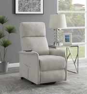 Herrera Power Lift Recliner with Wired Remote Beige - Theo's Factory Direct Mattress & Furniture (Columbus, OH)