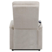 Henrietta Power Lift Recliner with Storage Pocket Beige - Theo's Factory Direct Mattress & Furniture (Columbus, OH)