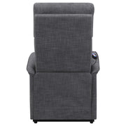 Herrera Power Lift Recliner with Wired Remote Charcoal - Theo's Factory Direct Mattress & Furniture (Columbus, OH)