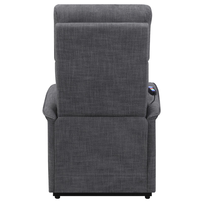 Herrera Power Lift Recliner with Wired Remote Charcoal - Theo's Factory Direct Mattress & Furniture (Columbus, OH)