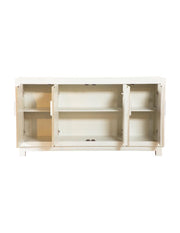 Voula Rectangular 4-door Accent Cabinet White and Gold - Theo's Factory Direct Mattress & Furniture (Columbus, OH)
