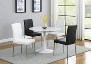 Arkell 40-inch Round Pedestal Dining Table White - Theo's Factory Direct Mattress & Furniture (Columbus, OH)