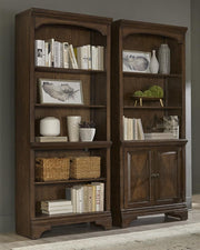 Hartshill 5-shelf Bookcase Burnished Oak - Theo's Factory Direct Mattress & Furniture (Columbus, OH)