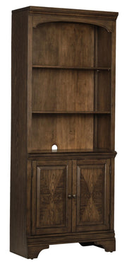 Hartshill Bookcase with Cabinet Burnished Oak - Theo's Factory Direct Mattress & Furniture (Columbus, OH)