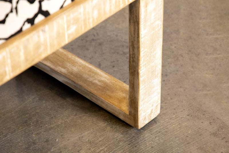 Aiden Sled Leg Upholstered Accent Bench Black and White - Theo's Factory Direct Mattress & Furniture (Columbus, OH)