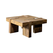 Samira Wooden Square Coffee Table Natural Sheesham - Theo's Factory Direct Mattress & Furniture (Columbus, OH)