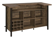 Bellemore Rectangular Storage Bar Unit Rustic Oak - Theo's Factory Direct Mattress & Furniture (Columbus, OH)