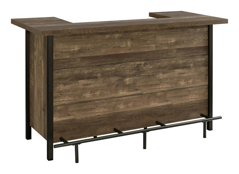 Bellemore Rectangular Storage Bar Unit Rustic Oak - Theo's Factory Direct Mattress & Furniture (Columbus, OH)