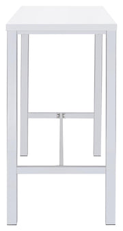 Natividad 5-piece Bar Set White High Gloss and Chrome - Theo's Factory Direct Mattress & Furniture (Columbus, OH)