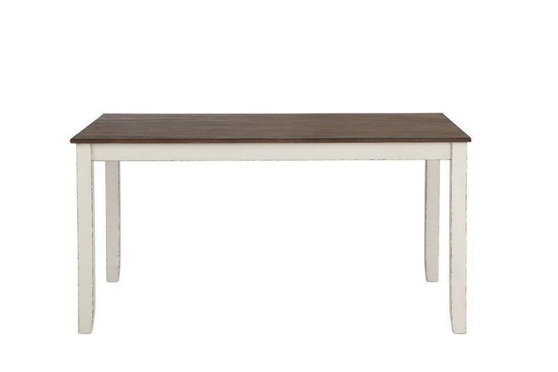 Fortress 7-piece Dining Set Chestnut and Vintage White - Theo's Factory Direct Mattress & Furniture (Columbus, OH)