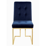 Cisco Tufted Back Side Chairs Ink Blue (Set of 2) - Theo's Factory Direct Mattress & Furniture (Columbus, OH)