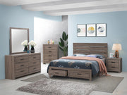 Brantford Eastern King & Queen Panel Bed Barrel Oak - Theo's Factory Direct Mattress & Furniture (Columbus, OH)