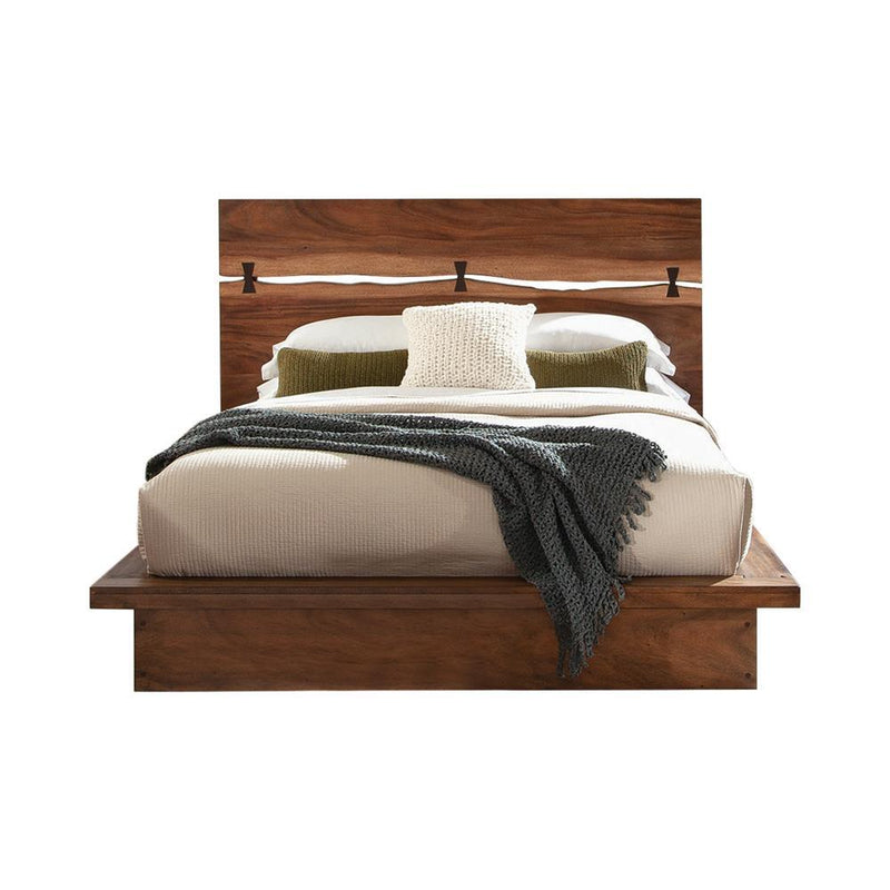 Winslow California King, E.King & Queen Bed Smokey Walnut and Coffee Bean - Theo's Factory Direct Mattress & Furniture (Columbus, OH)