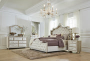 Antonella 7-drawer Upholstered Dresser Ivory and Camel - Theo's Factory Direct Mattress & Furniture (Columbus, OH)