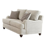 Glenn Cushion Back Loveseat Light Grey - Theo's Factory Direct Mattress & Furniture (Columbus, OH)