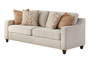 Christine Upholstered Cushion Back Sofa Beige - Theo's Factory Direct Mattress & Furniture (Columbus, OH)