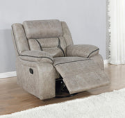 Greer Upholstered Tufted Back Glider Recliner - Theo's Factory Direct Mattress & Furniture (Columbus, OH)