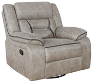 Greer Upholstered Tufted Back Glider Recliner - Theo's Factory Direct Mattress & Furniture (Columbus, OH)