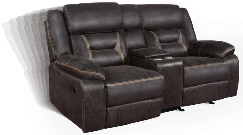 Greer Upholstered Tufted Back Glider Loveseat - Theo's Factory Direct Mattress & Furniture (Columbus, OH)