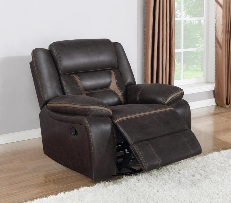 Greer Upholstered Tufted Back Glider Recliner - Theo's Factory Direct Mattress & Furniture (Columbus, OH)