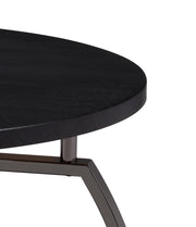 Dacre Round End Table Dark Grey and Black Nickel - Theo's Factory Direct Mattress & Furniture (Columbus, OH)