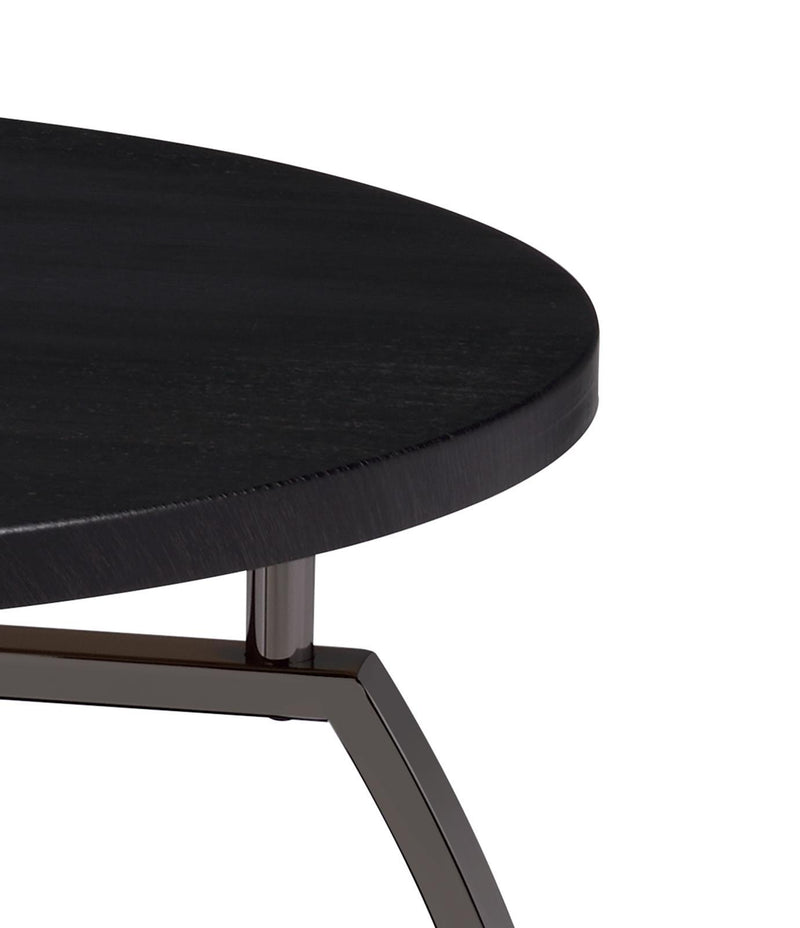 Dacre Round Coffee Table Dark Grey and Black Nickel - Theo's Factory Direct Mattress & Furniture (Columbus, OH)