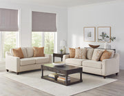Christine Upholstered Cushion Back Sofa Beige - Theo's Factory Direct Mattress & Furniture (Columbus, OH)