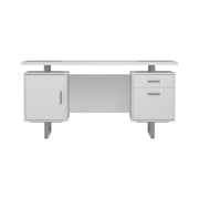 Lawtey Floating Top Office Desk White Gloss - Theo's Factory Direct Mattress & Furniture (Columbus, OH)