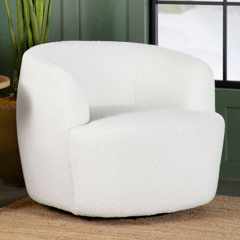 Hudson Upholstered Swivel Chair Natural - Theo's Factory Direct Mattress & Furniture (Columbus, OH)