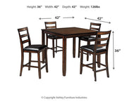 Coviar Counter Height Dining Table and Bar Stools (Set of 5) - Theo's Factory Direct Mattress & Furniture (Columbus, OH)