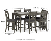 Caitbrook Counter Height Dining Table and Bar Stools (Set of 7) - Theo's Factory Direct Mattress & Furniture (Columbus, OH)