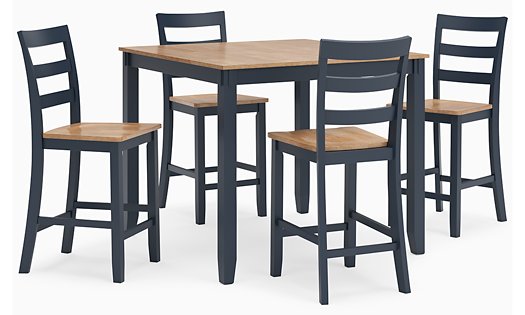 Gesthaven Counter Height Dining Table and 4 Barstools (Set of 5) - Theo's Factory Direct Mattress & Furniture (Columbus, OH)